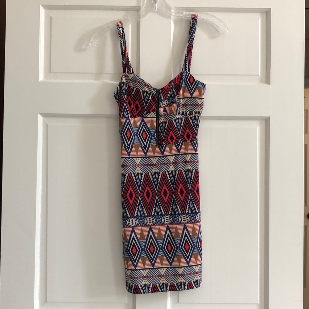 Bodycon patterned dress, small